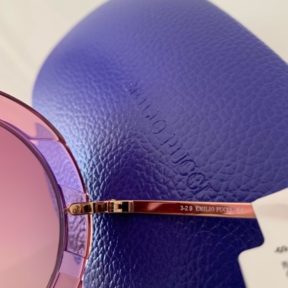 SOLD E Emilio Pucci Round Pink Sunglasses, New - Picture 5 of 13